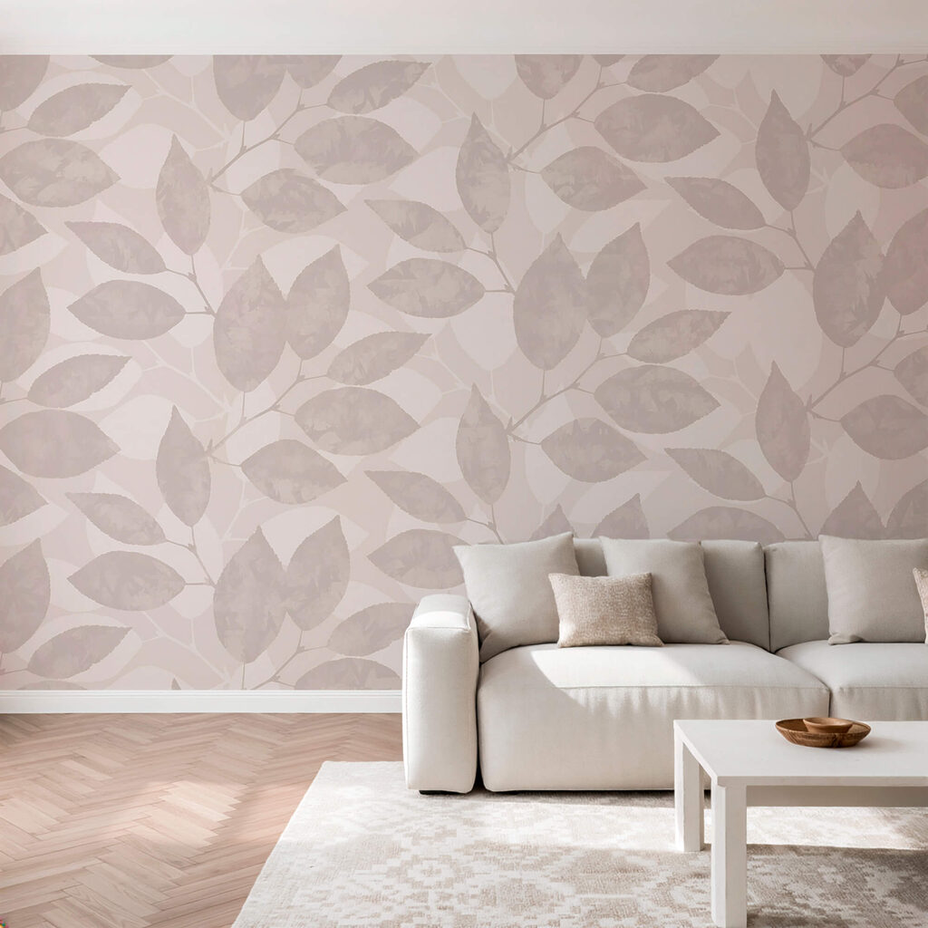 Hojas en patrón suave — interior 2