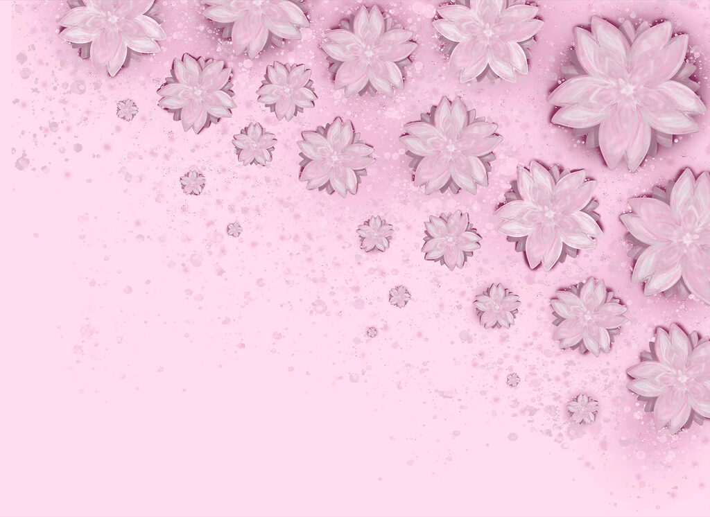 Flores dispersas — diseño completo