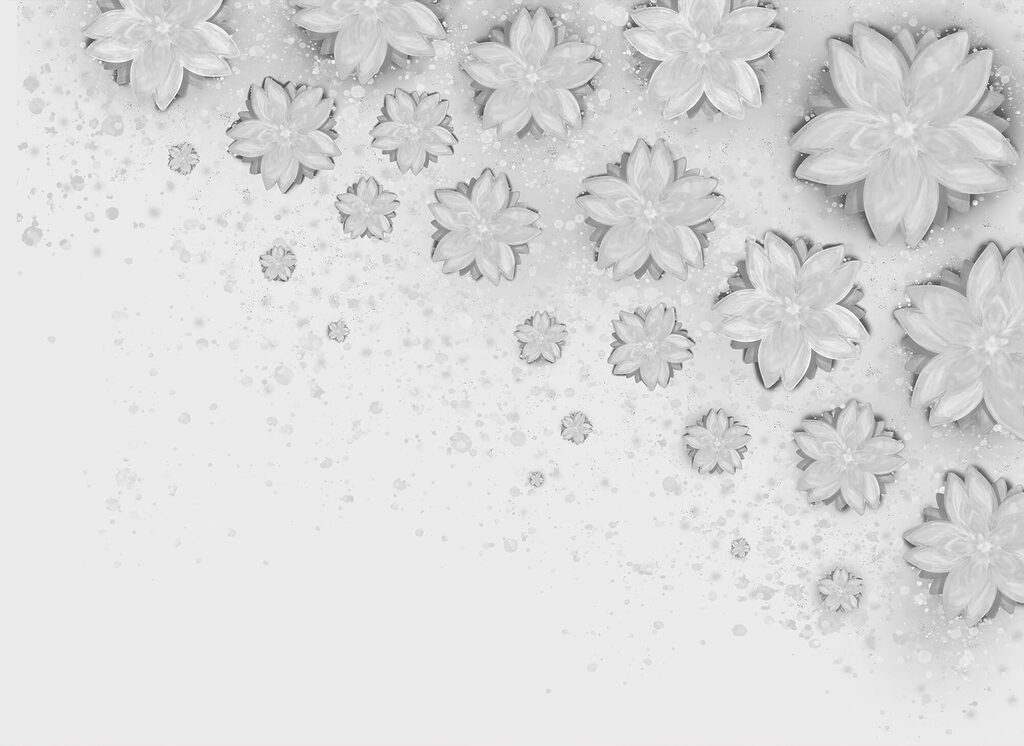 Flores dispersas — diseño completo