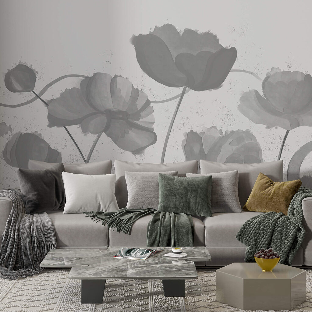 Cálices azules sobre blanco — interior 3