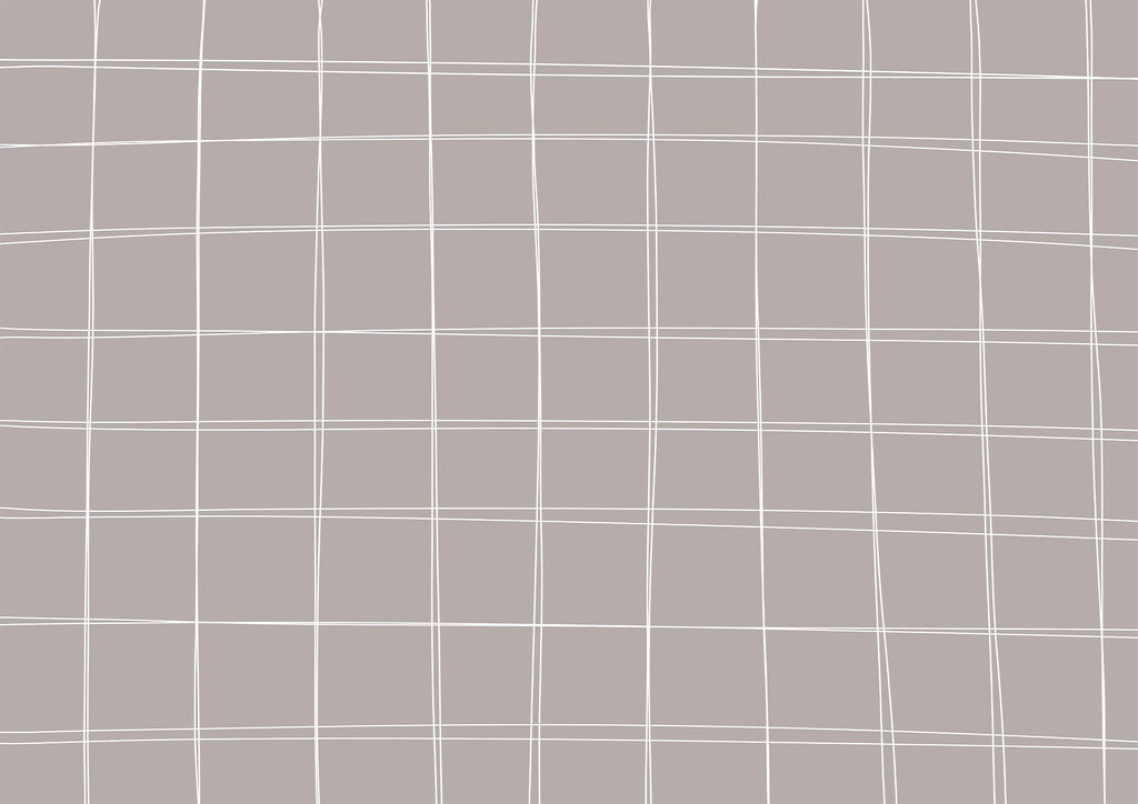 Cuadrícula fina sobre taupe — diseño completo