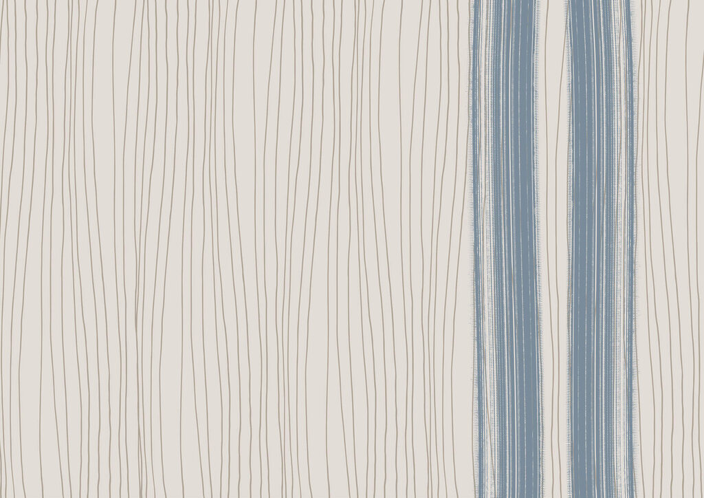 Rayas finas con azul — diseño completo