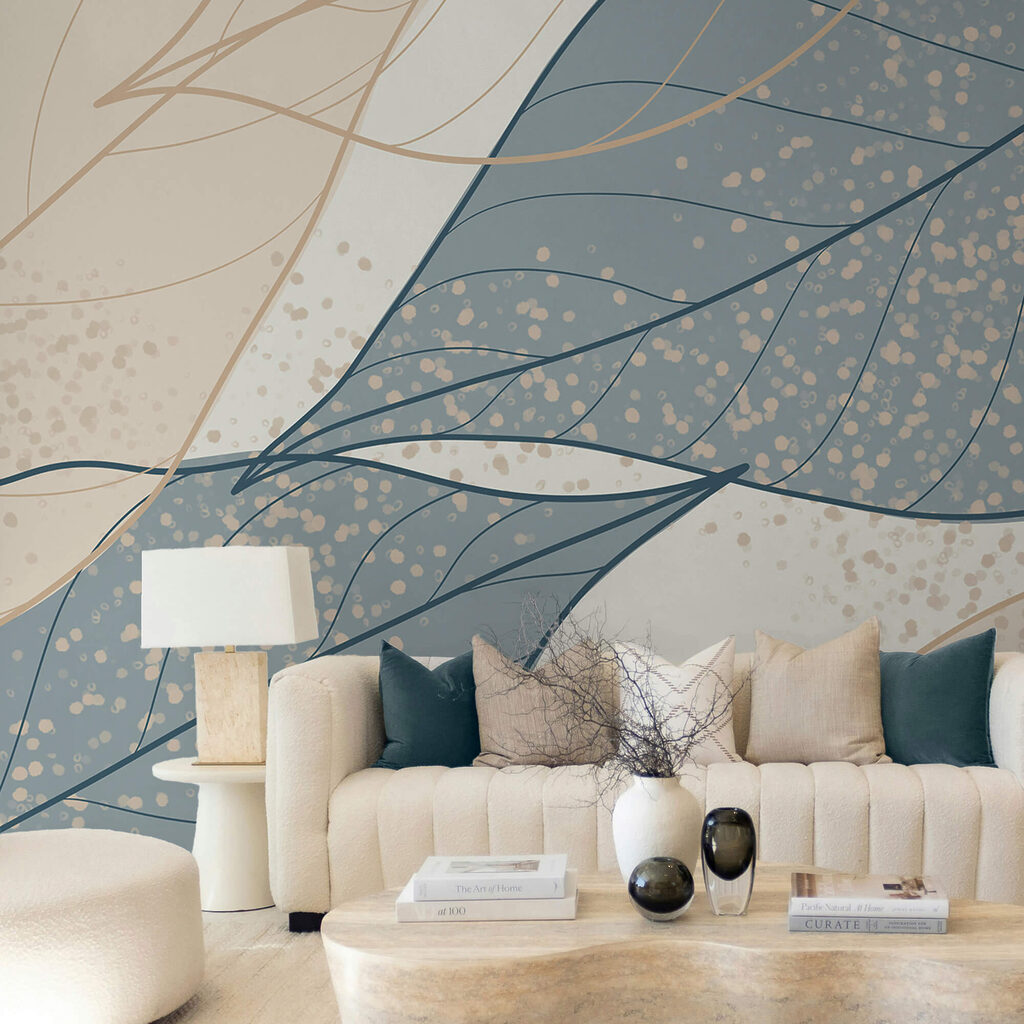 Hojas azules con puntos — interior 2