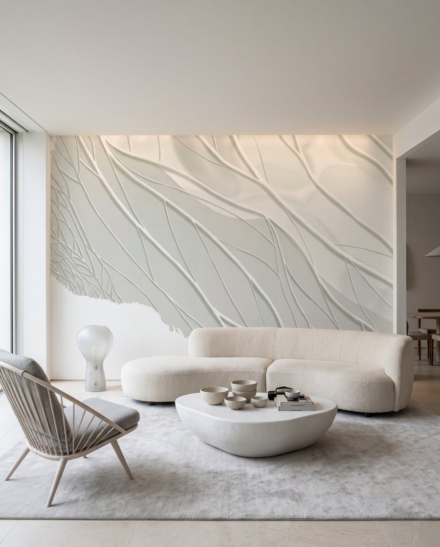 Hojas pálidas con sombra — interior 3