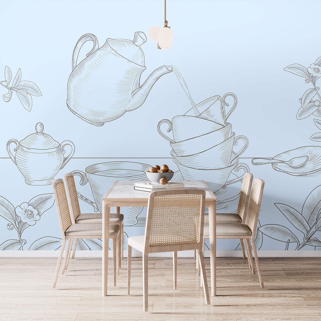 Tazas entre hojas — interior 1
