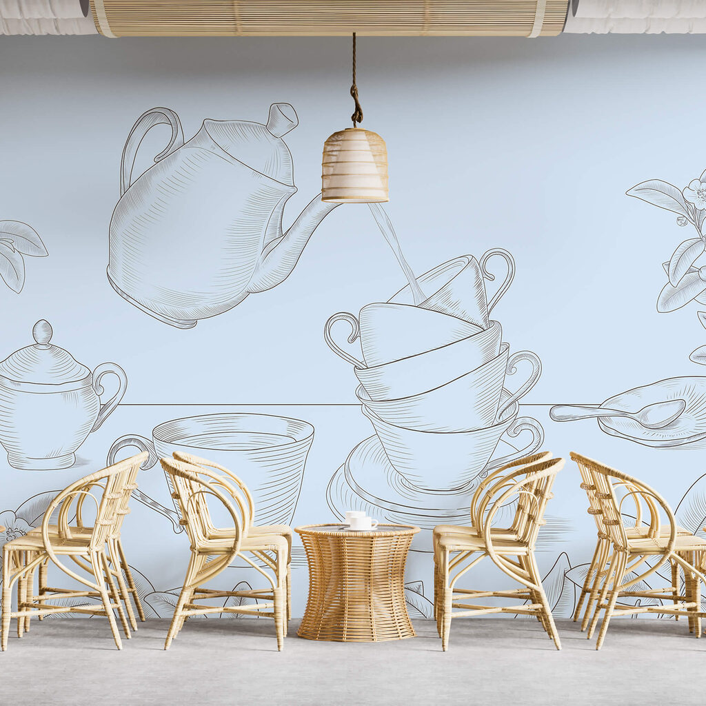 Tazas entre hojas — interior 2