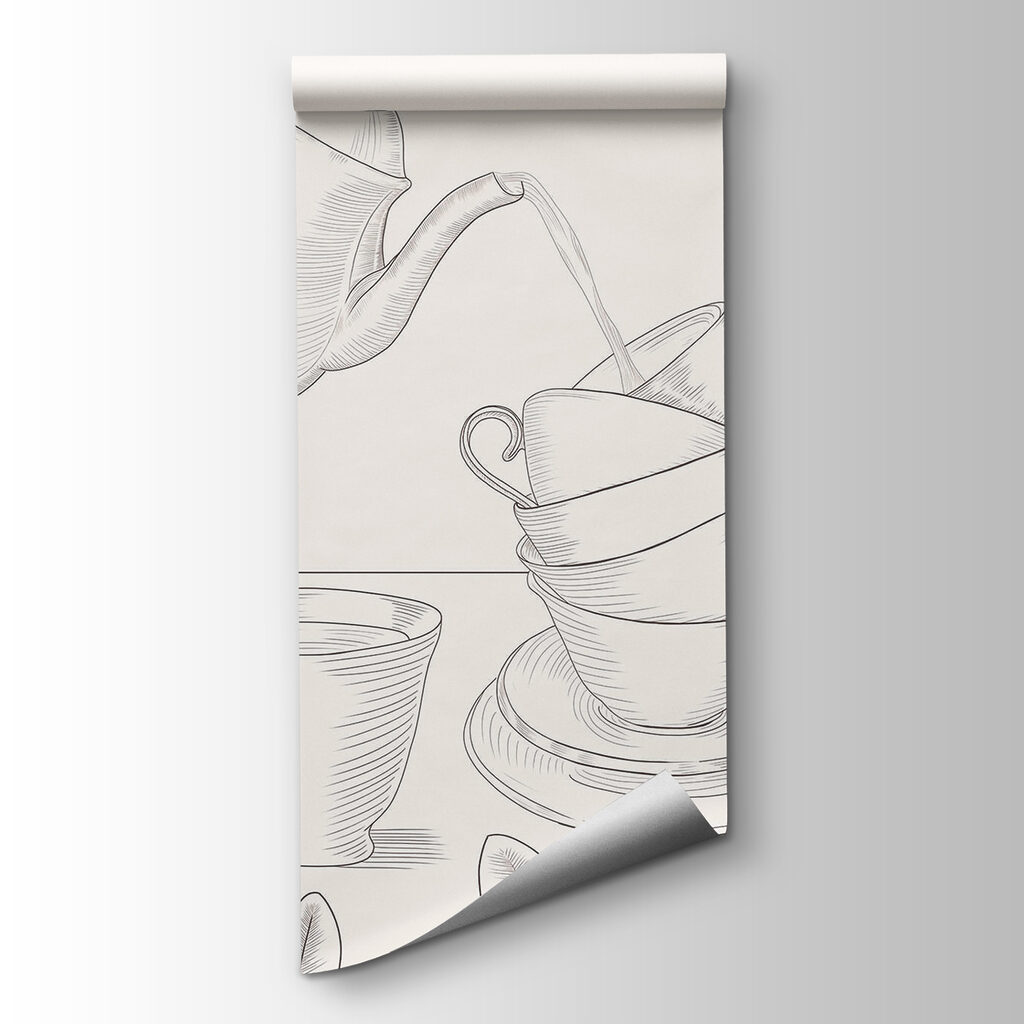 Tazas entre hojas — vista del producto