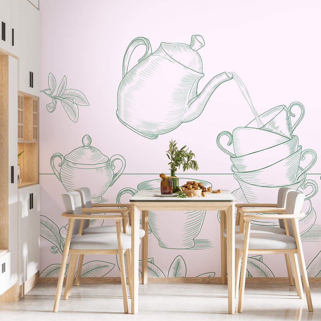 Tazas entre hojas — interior 2