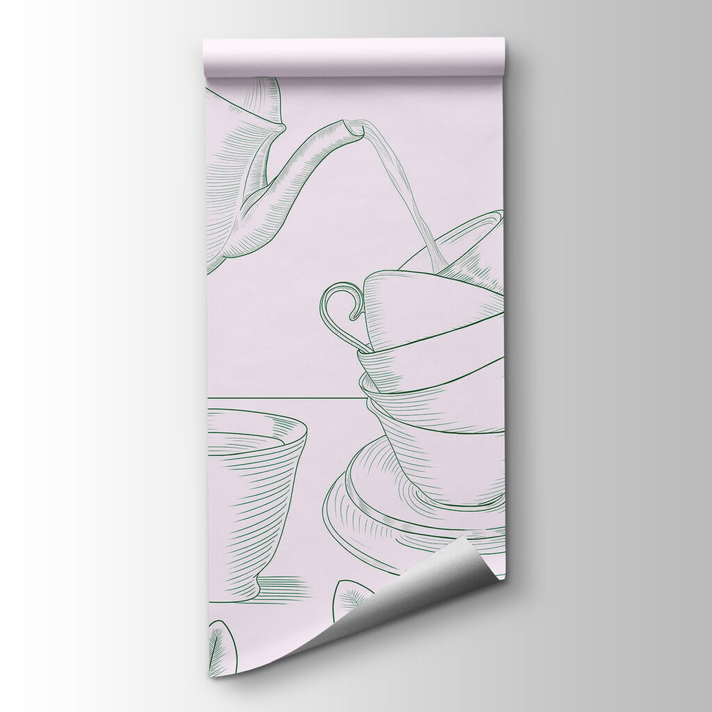 Tazas entre hojas — vista del producto
