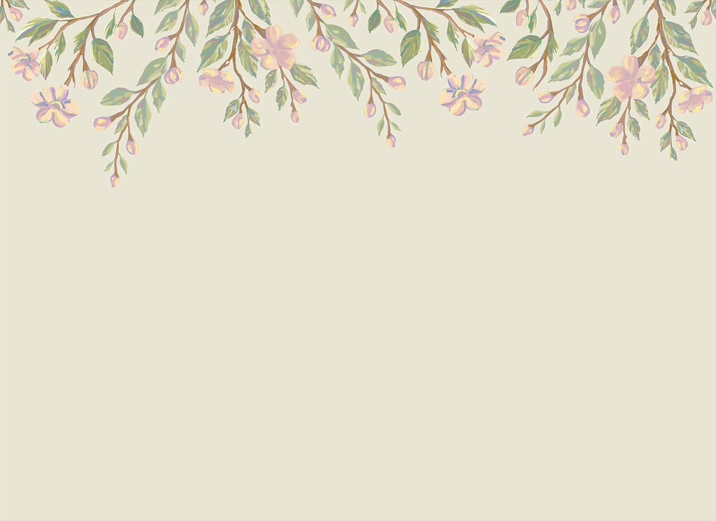 Ramas en flor colgantes — diseño completo