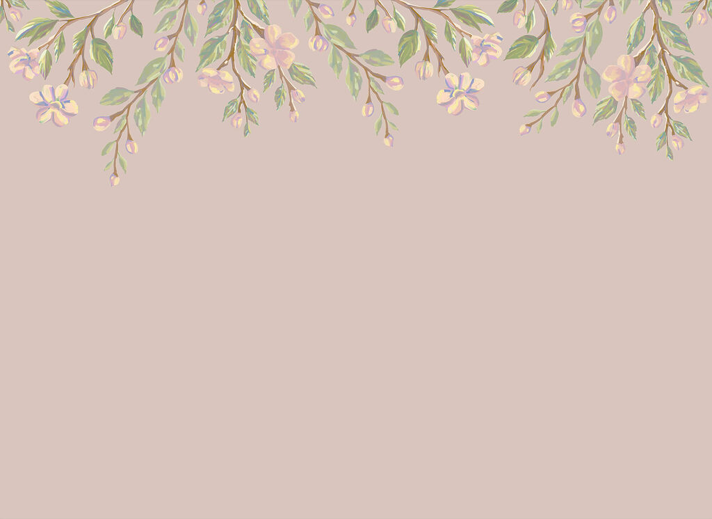 Ramas en flor colgantes — diseño completo