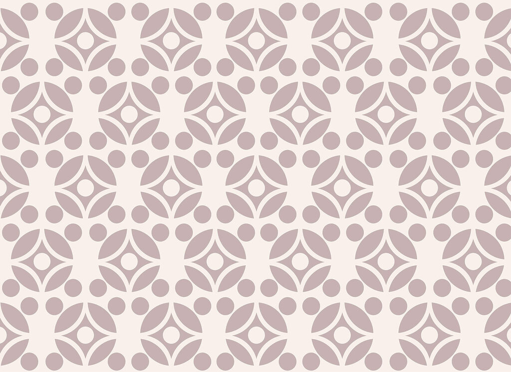 Flores en filas simétricas — diseño completo