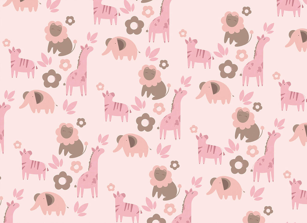 Animalitos entre flores — diseño completo