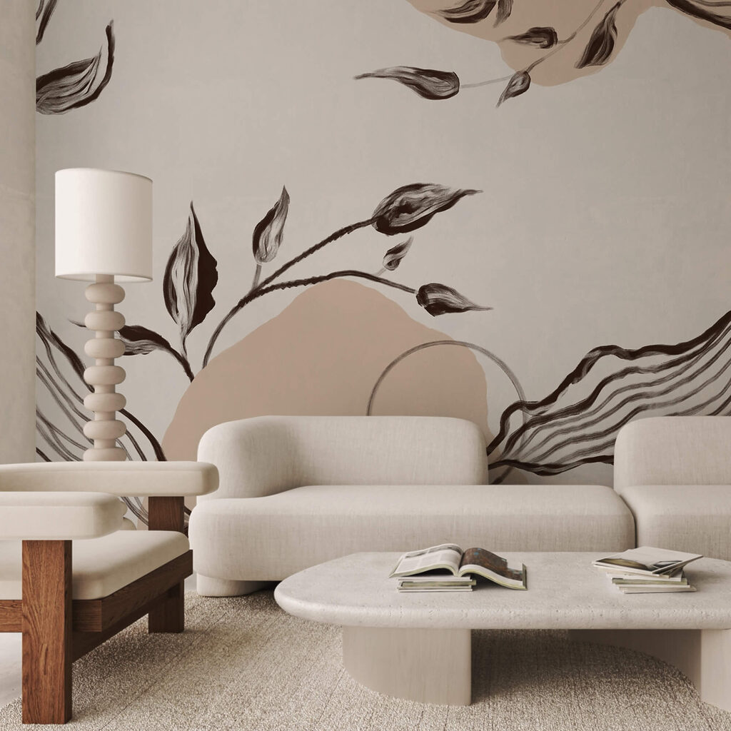 Hojas sobre líneas onduladas — interior 2