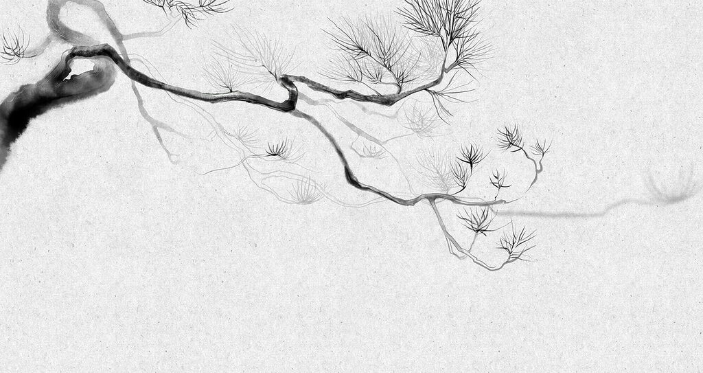 Pino a tinta — diseño completo