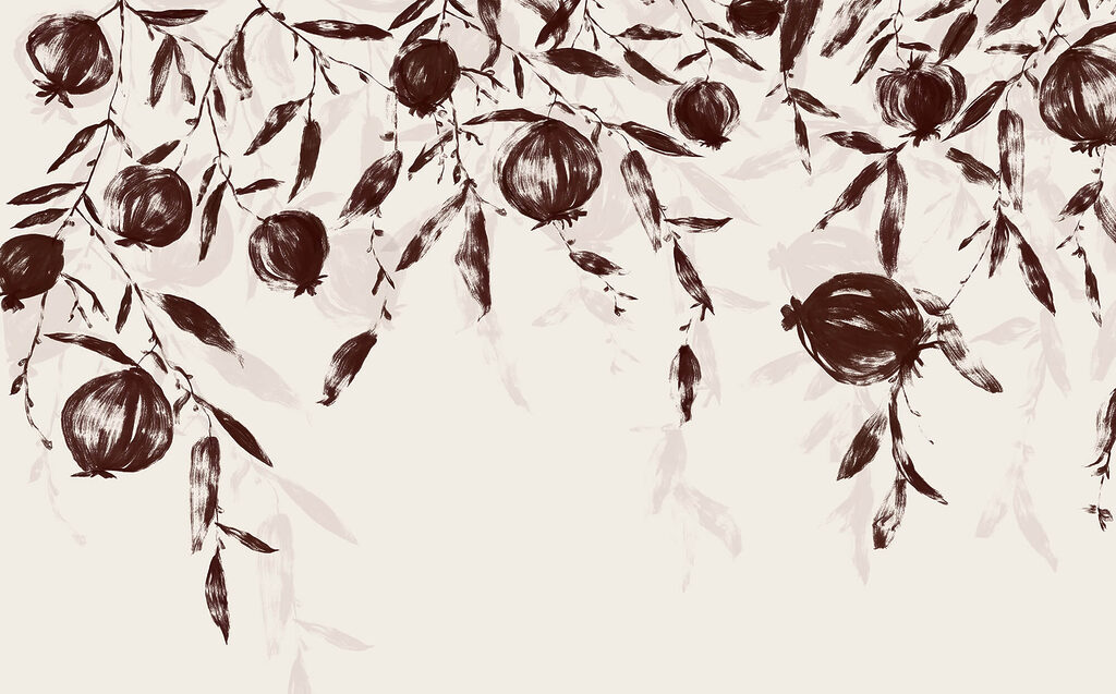 Frutos oscuros colgantes — diseño completo