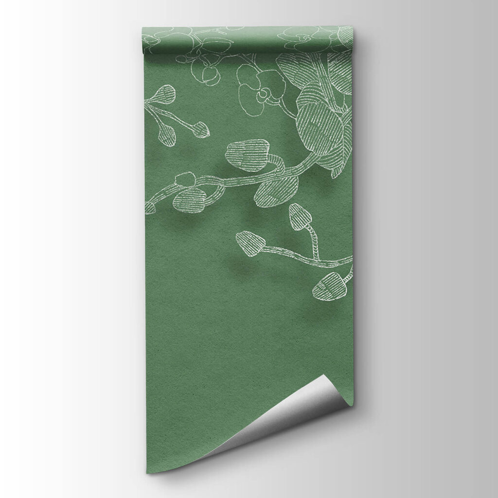 Flores en líneas verdes — vista del producto