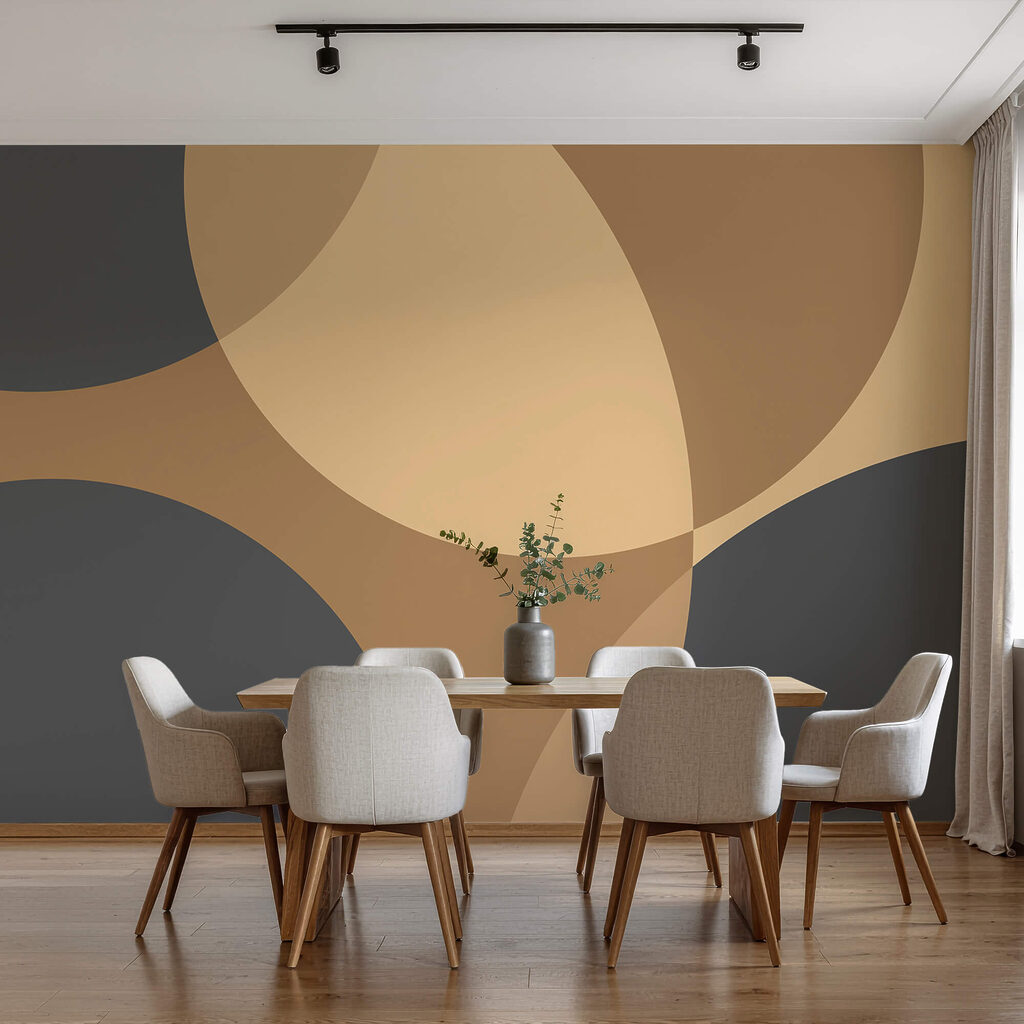 Grandes planos superpuestos en un interior