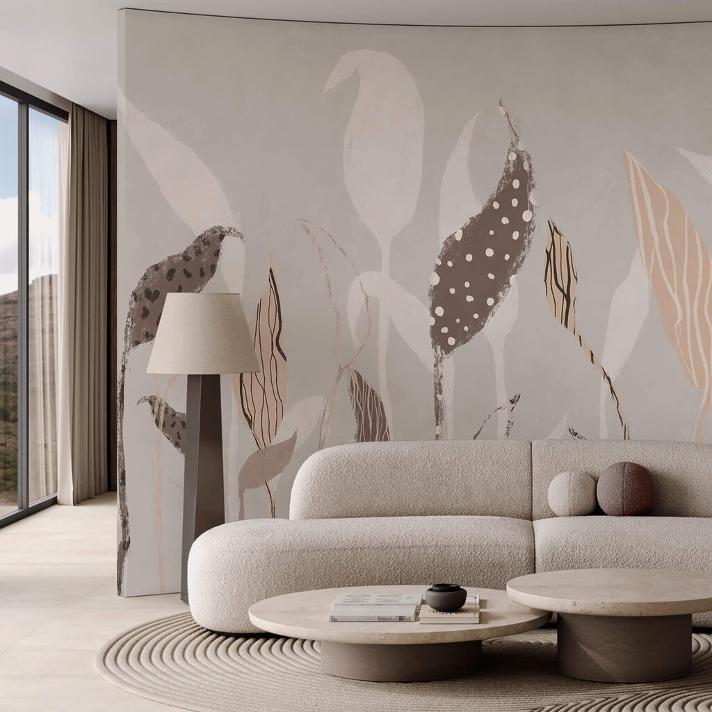 Hojas estilizadas sobre tallos — interior 2