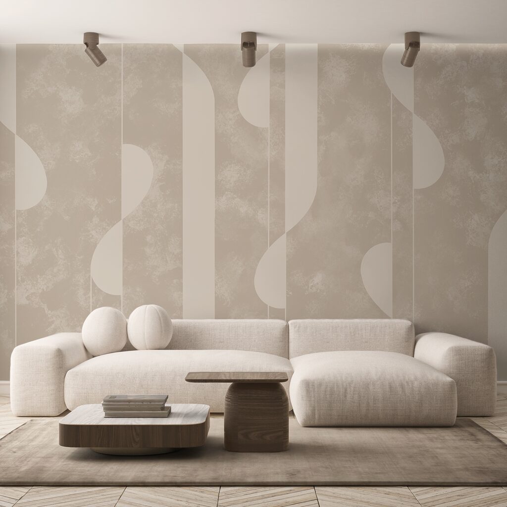 Curvas entre rayas verticales — interior 2