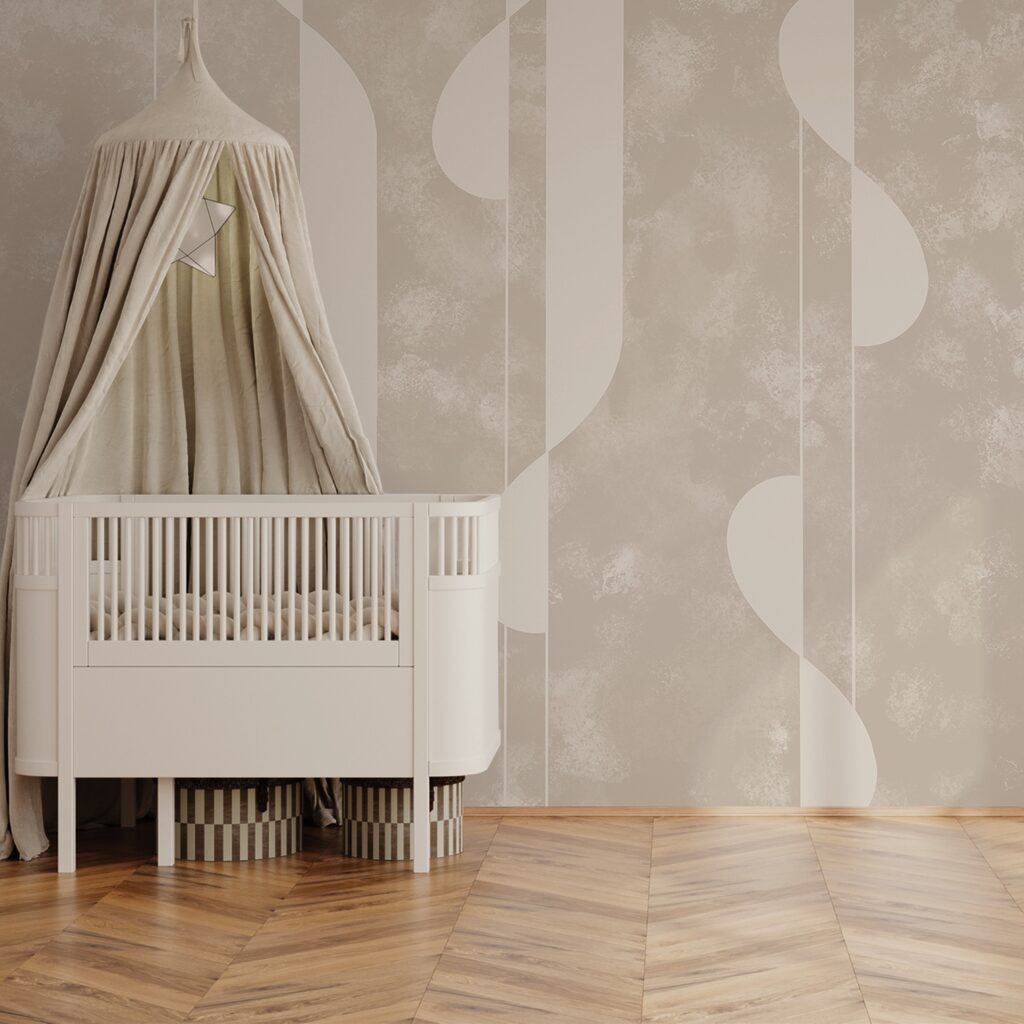 Curvas entre rayas verticales — interior 4