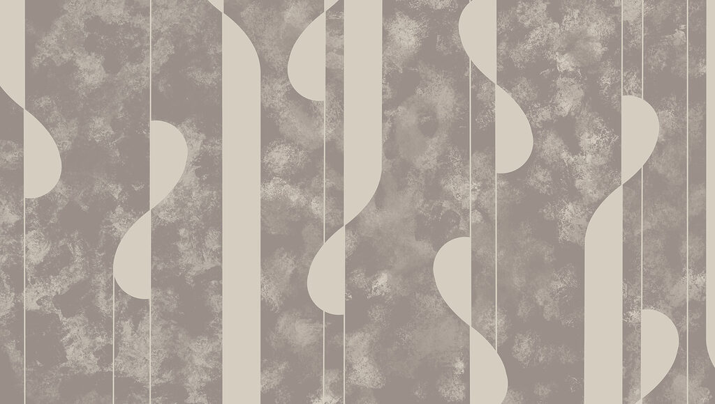 Curvas entre rayas verticales — diseño completo