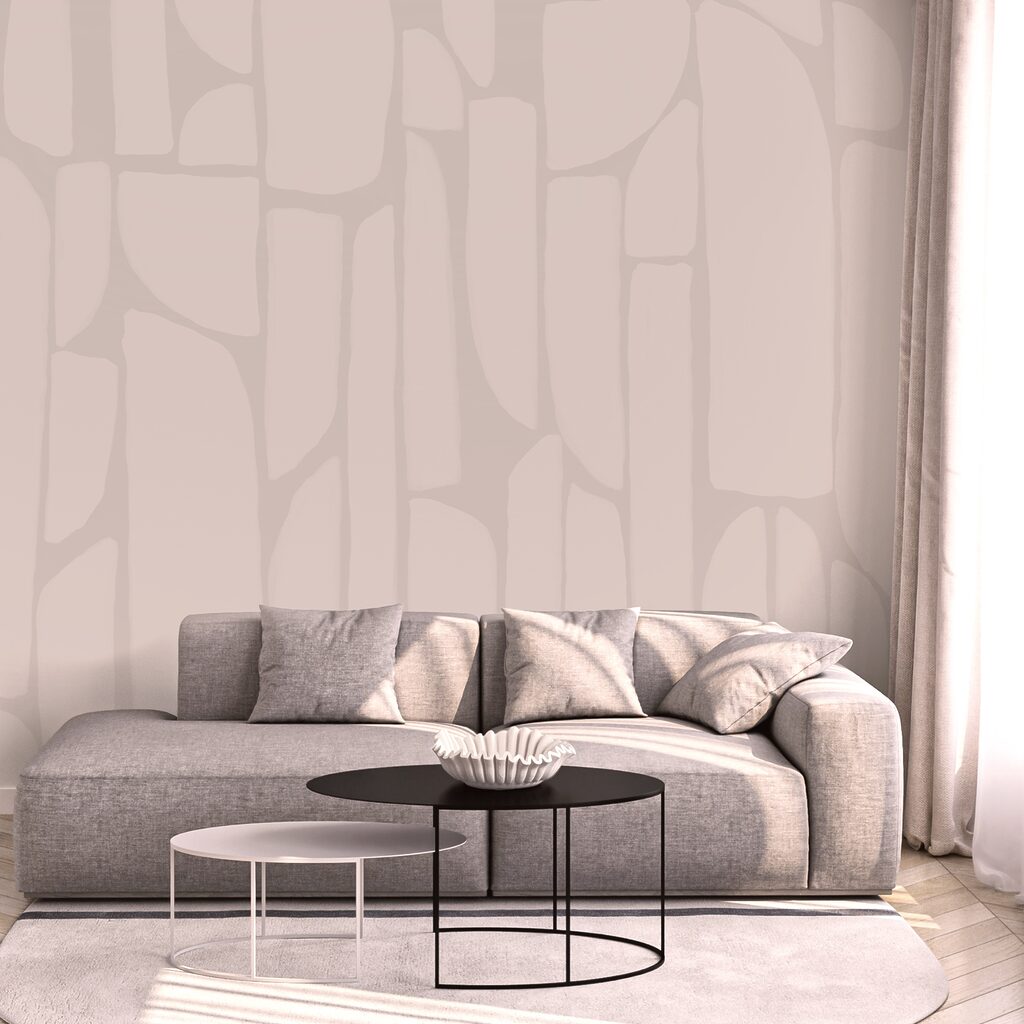Mosaico rosa con curvas — interior 2