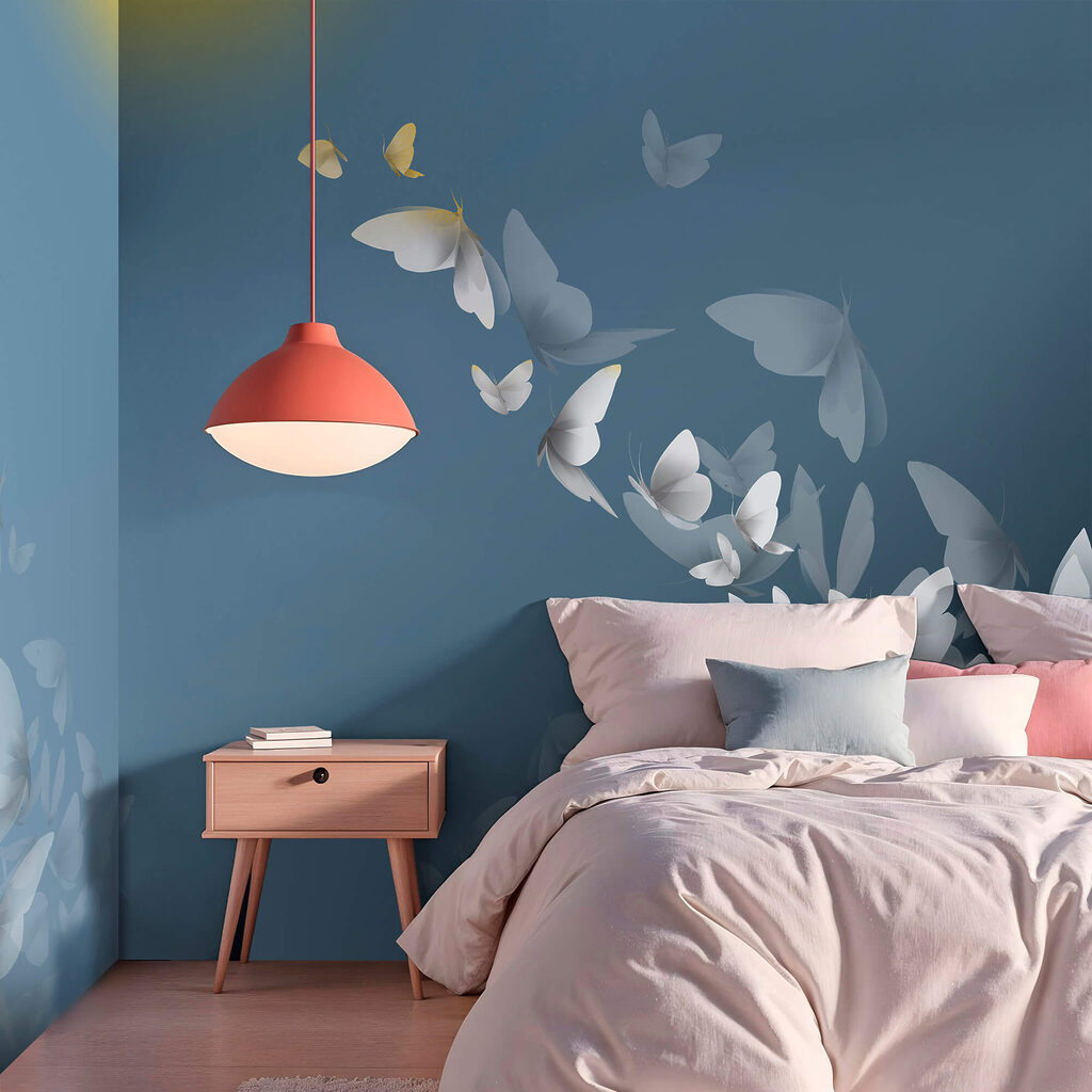 Mariposas sobre azul — interior 2