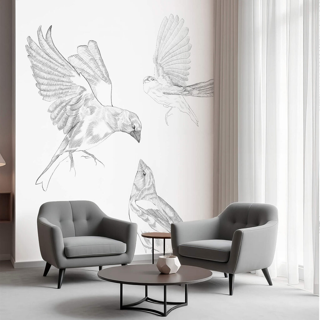Aves voladoras a lápiz — interior 2