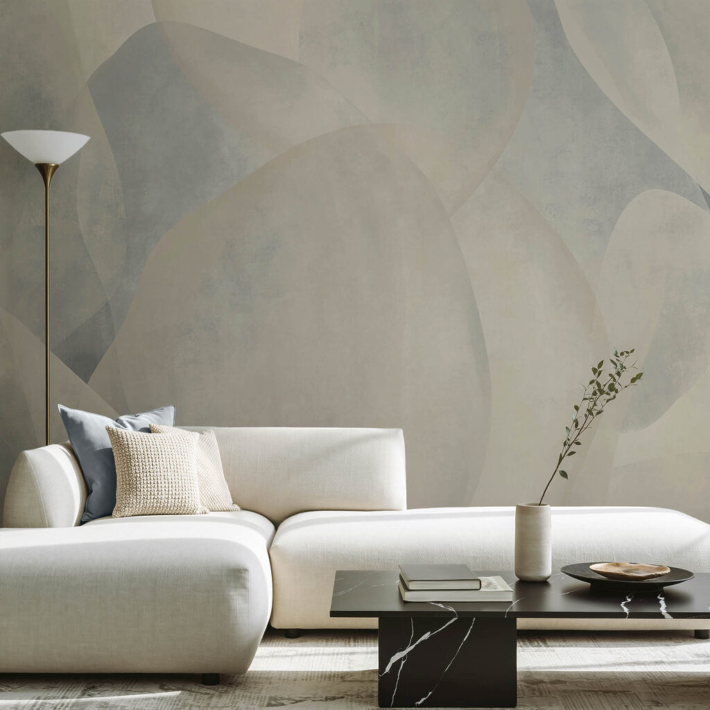 Hojas pálidas en gris — interior 1