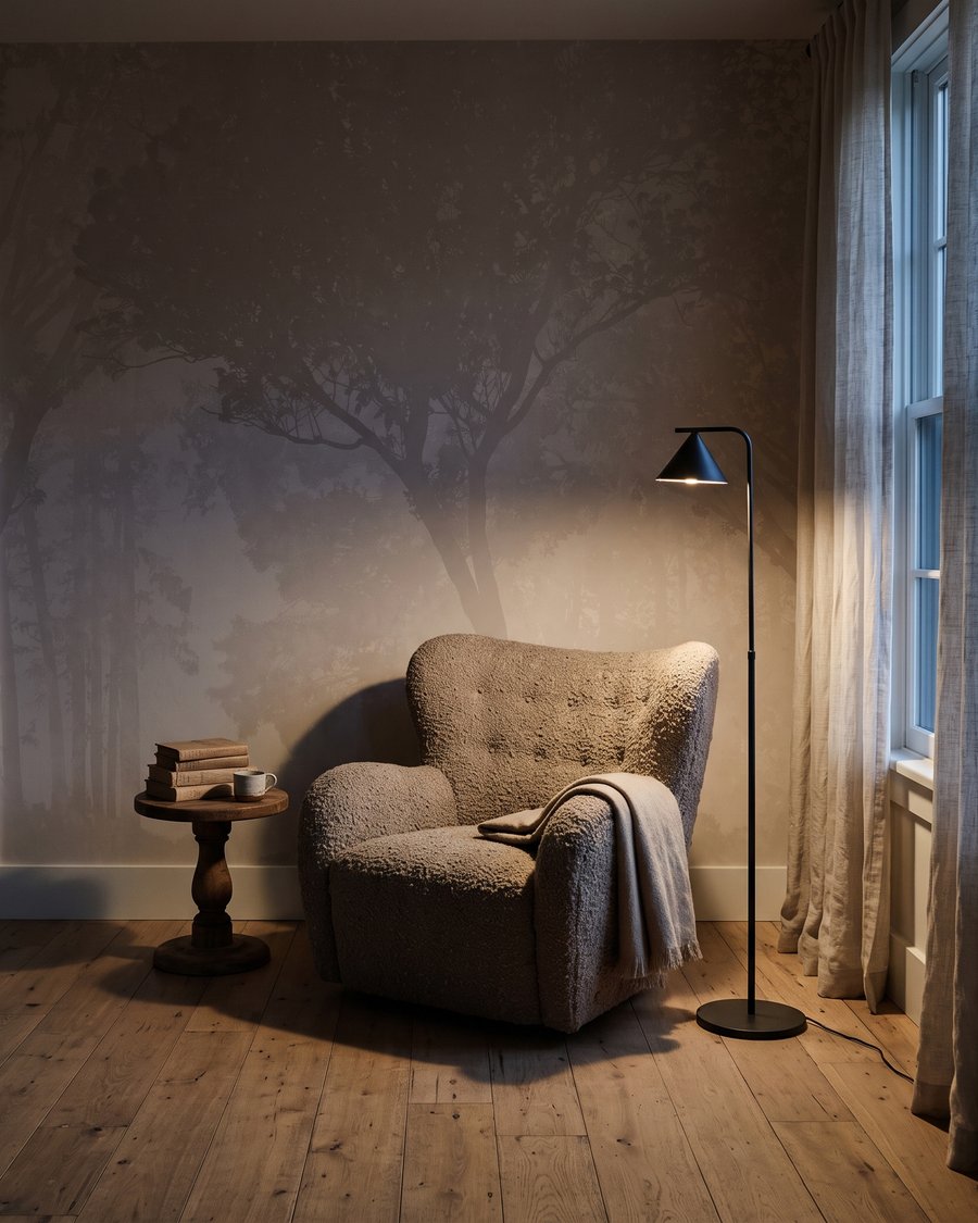 Bosque suave en neblina — interior 4