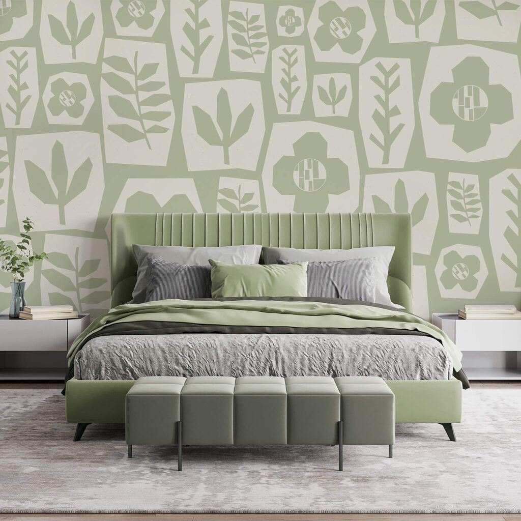 Flores en parches verdes — interior 1