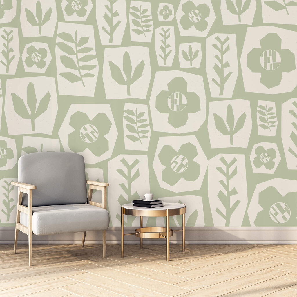 Flores en parches verdes — interior 2