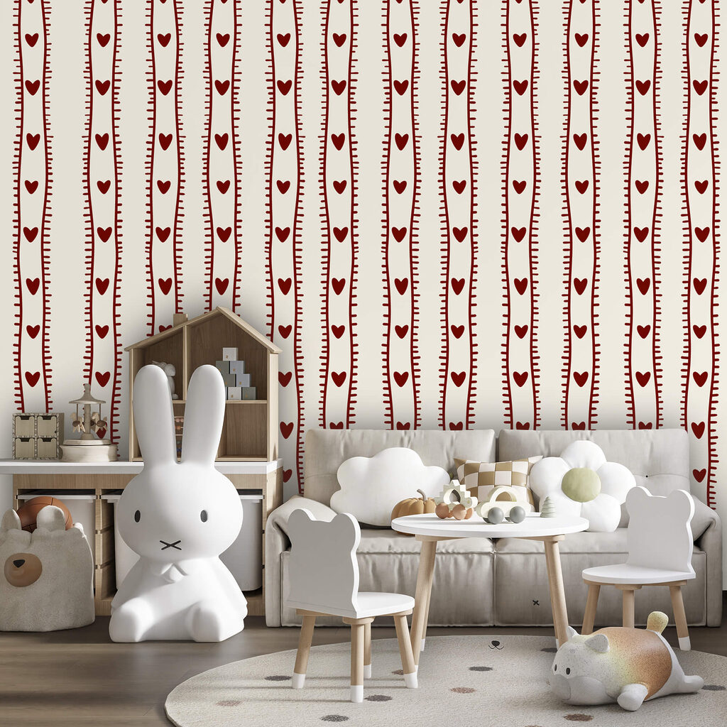 Corazones entre rayas finas — interior 1