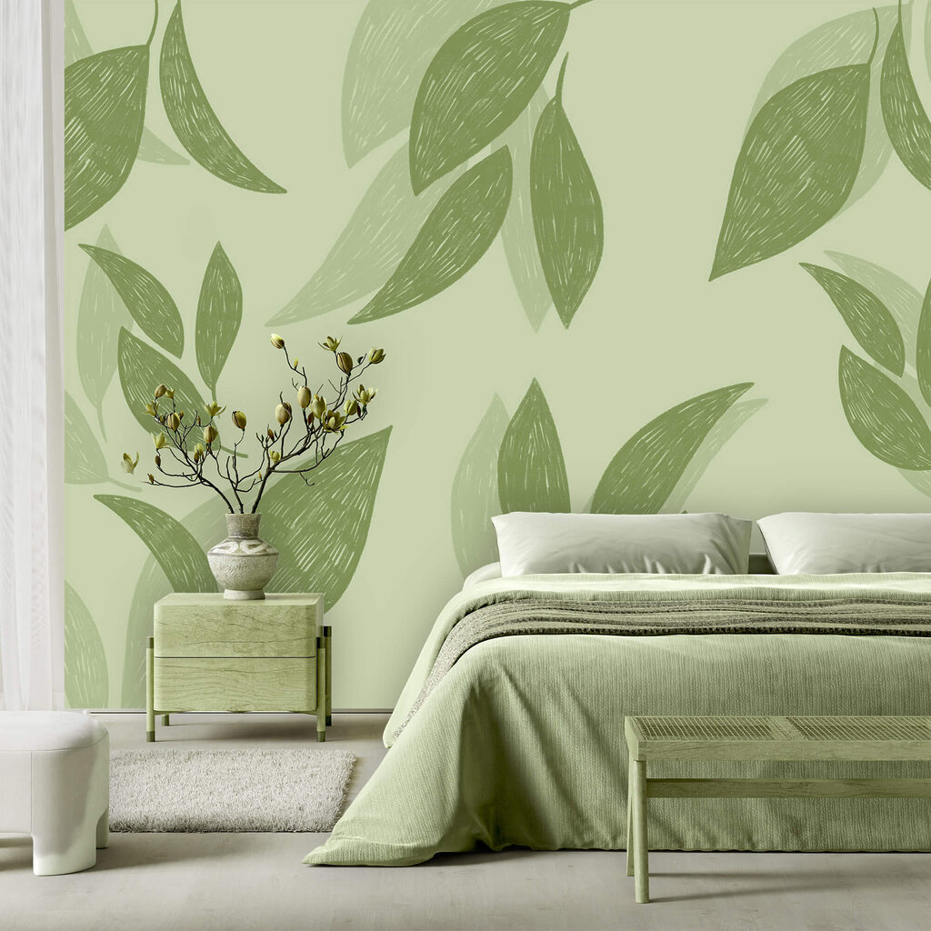 Pares de hojas verdes — interior 1