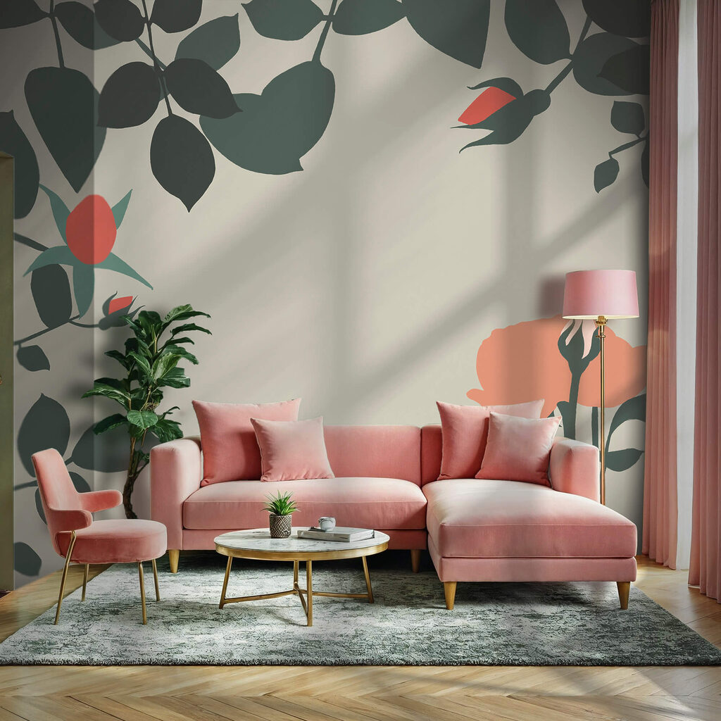 Marco de capullos rosas — interior 1