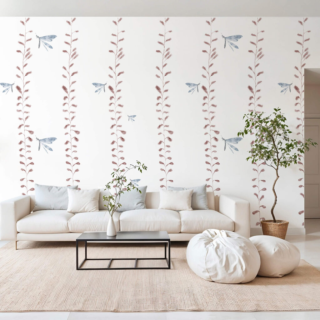 Ramas finas con mariposas — interior 1