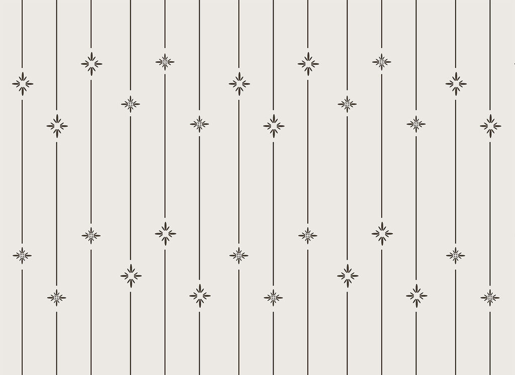 Estrellas sobre líneas finas — diseño completo