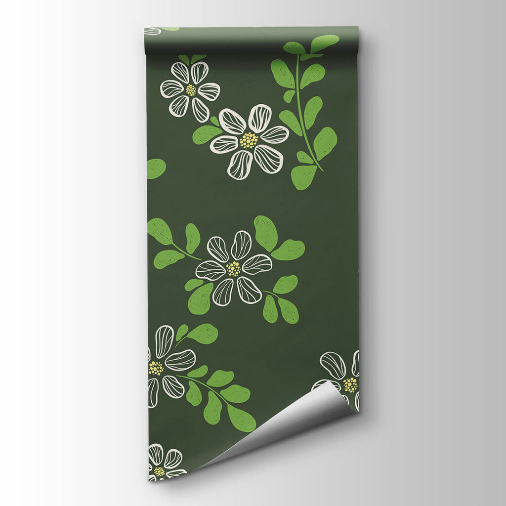 Flores con hojas verdes — vista del producto