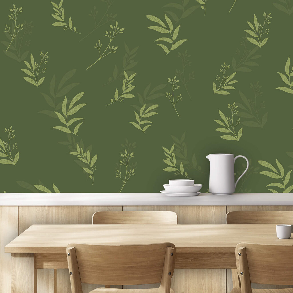 Ramitas sobre verde bosque — interior 2