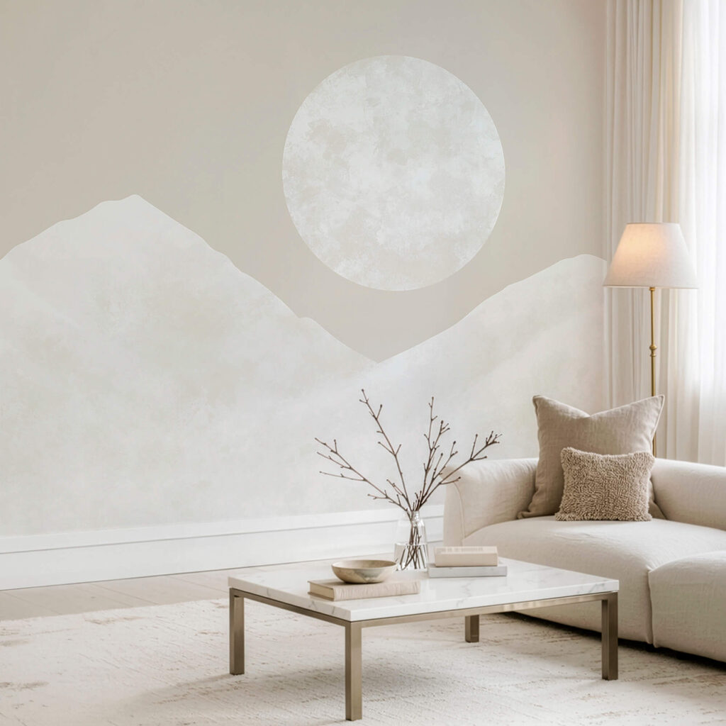 Luna llena sobre montañas — interior 2