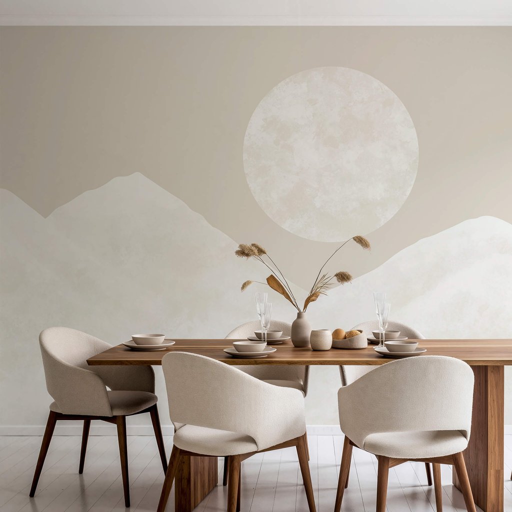 Luna llena sobre montañas — interior 1