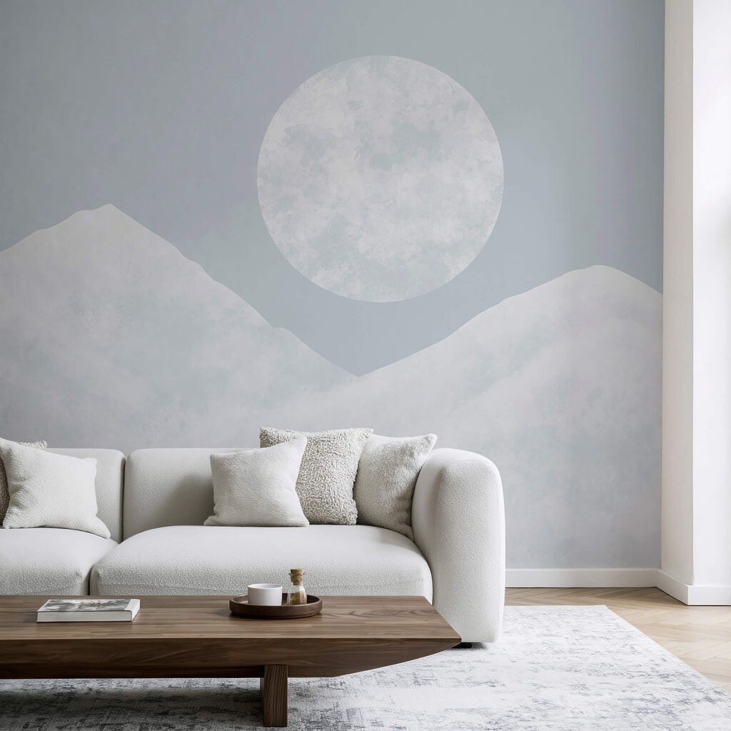 Luna llena sobre montañas — interior 3