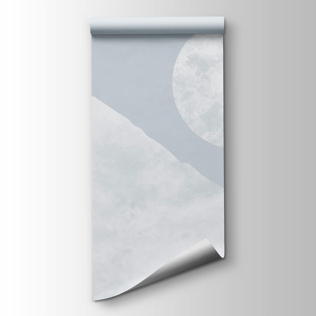 Luna llena sobre montañas — vista del producto