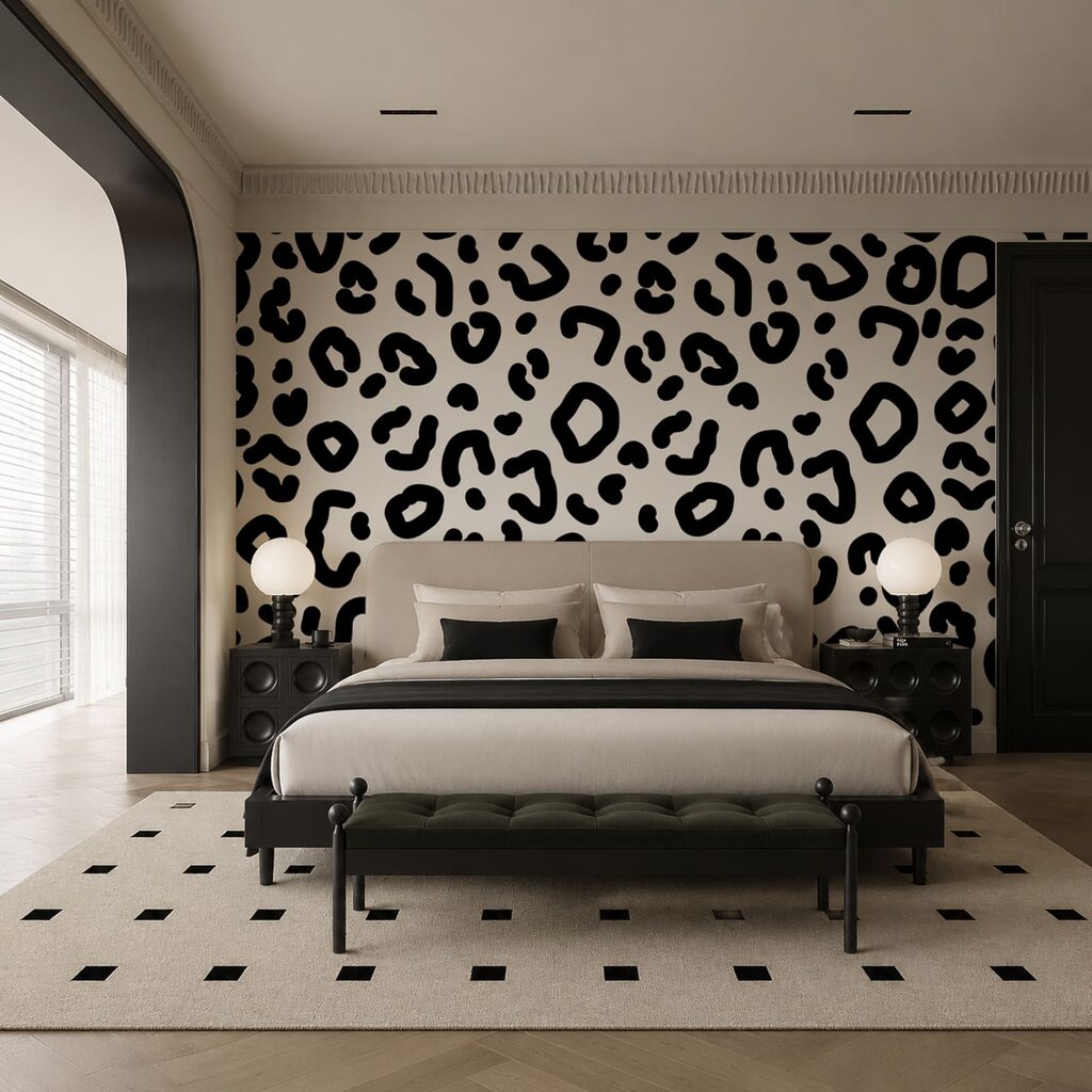 Manchas de leopardo en un interior