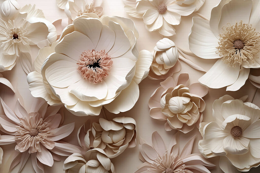 Flores en capas densas — diseño completo