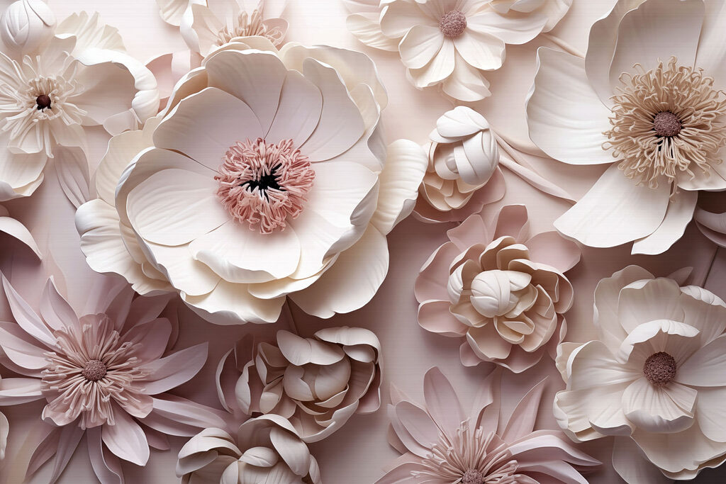 Flores en capas densas — diseño completo