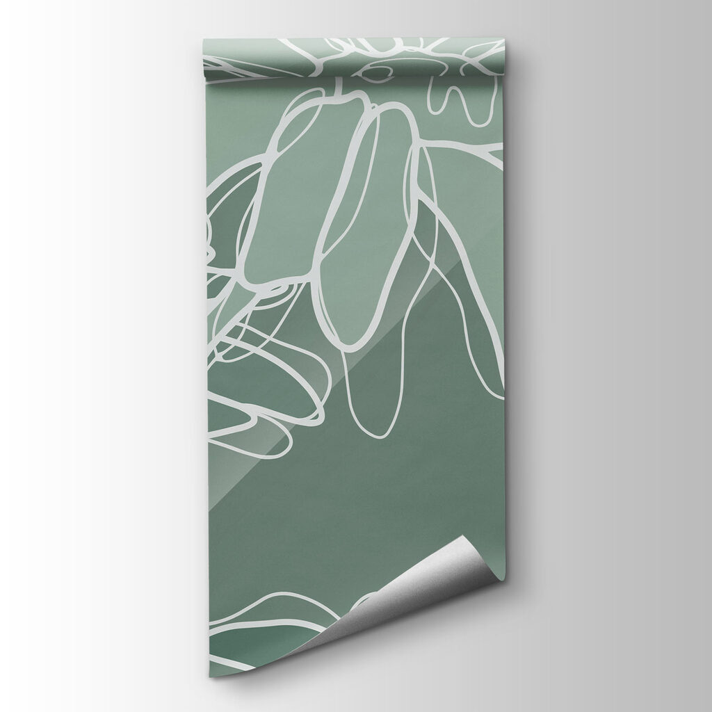 Contornos florales blancos — vista del producto