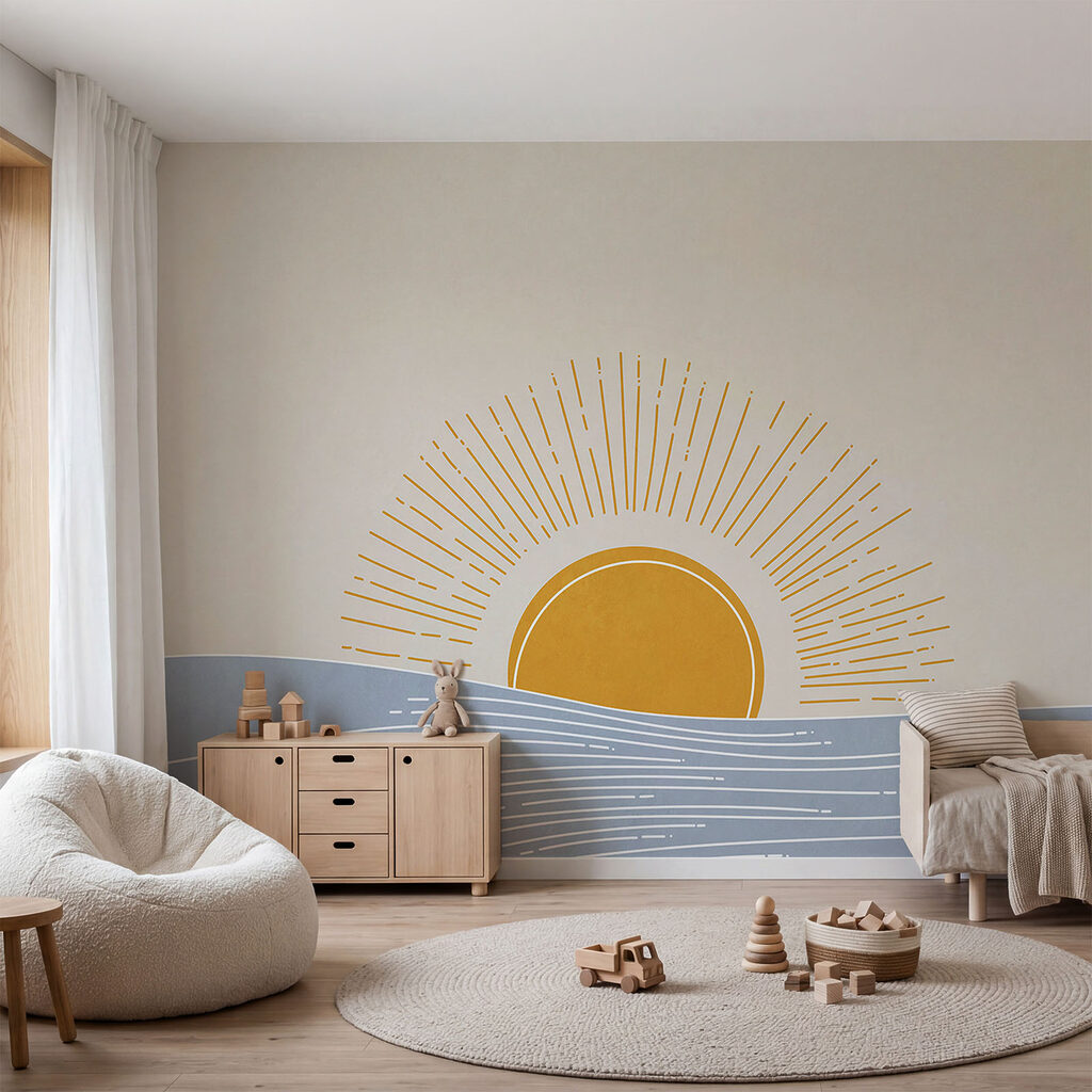 Sol radiante sobre olas — interior 1