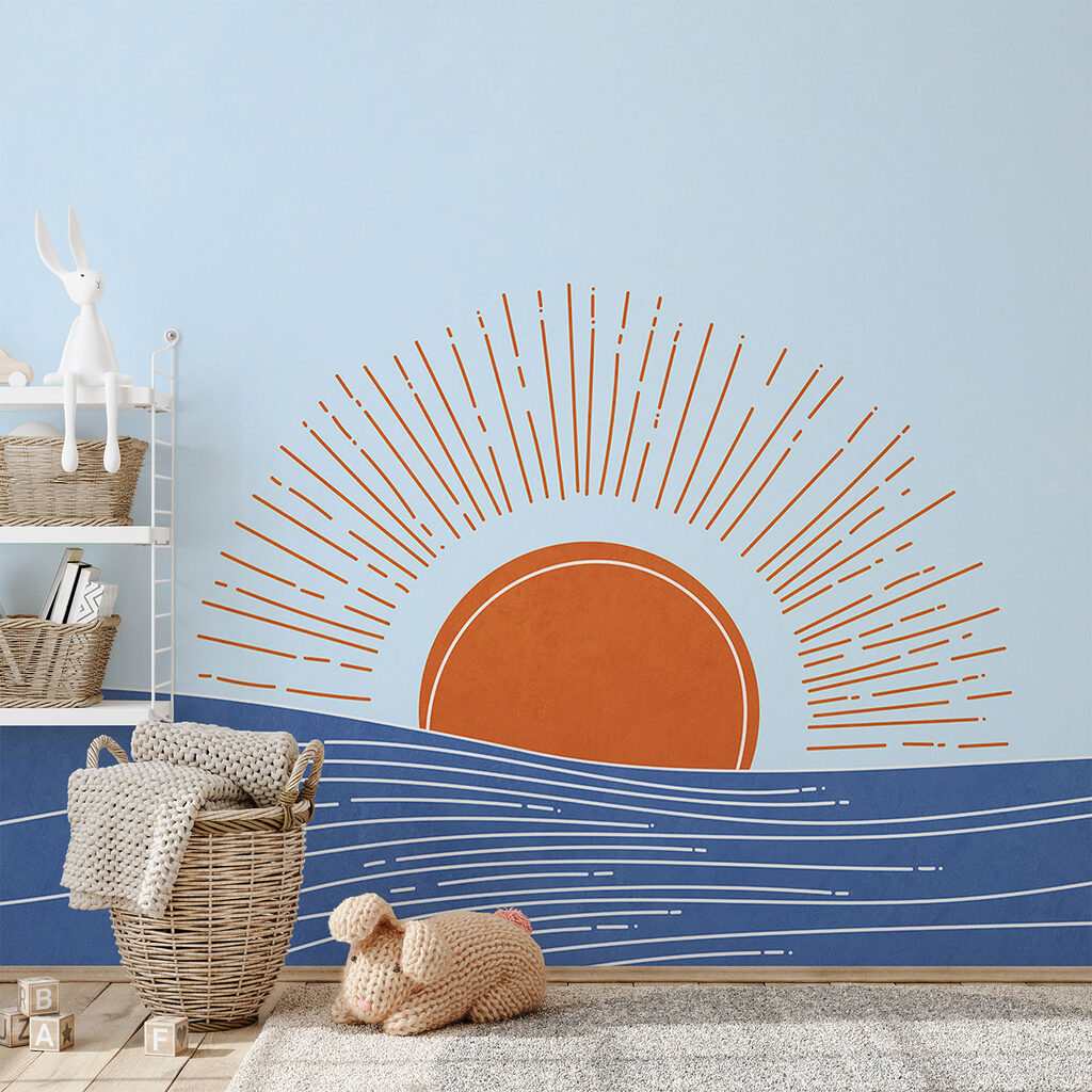Sol radiante sobre olas — interior 1
